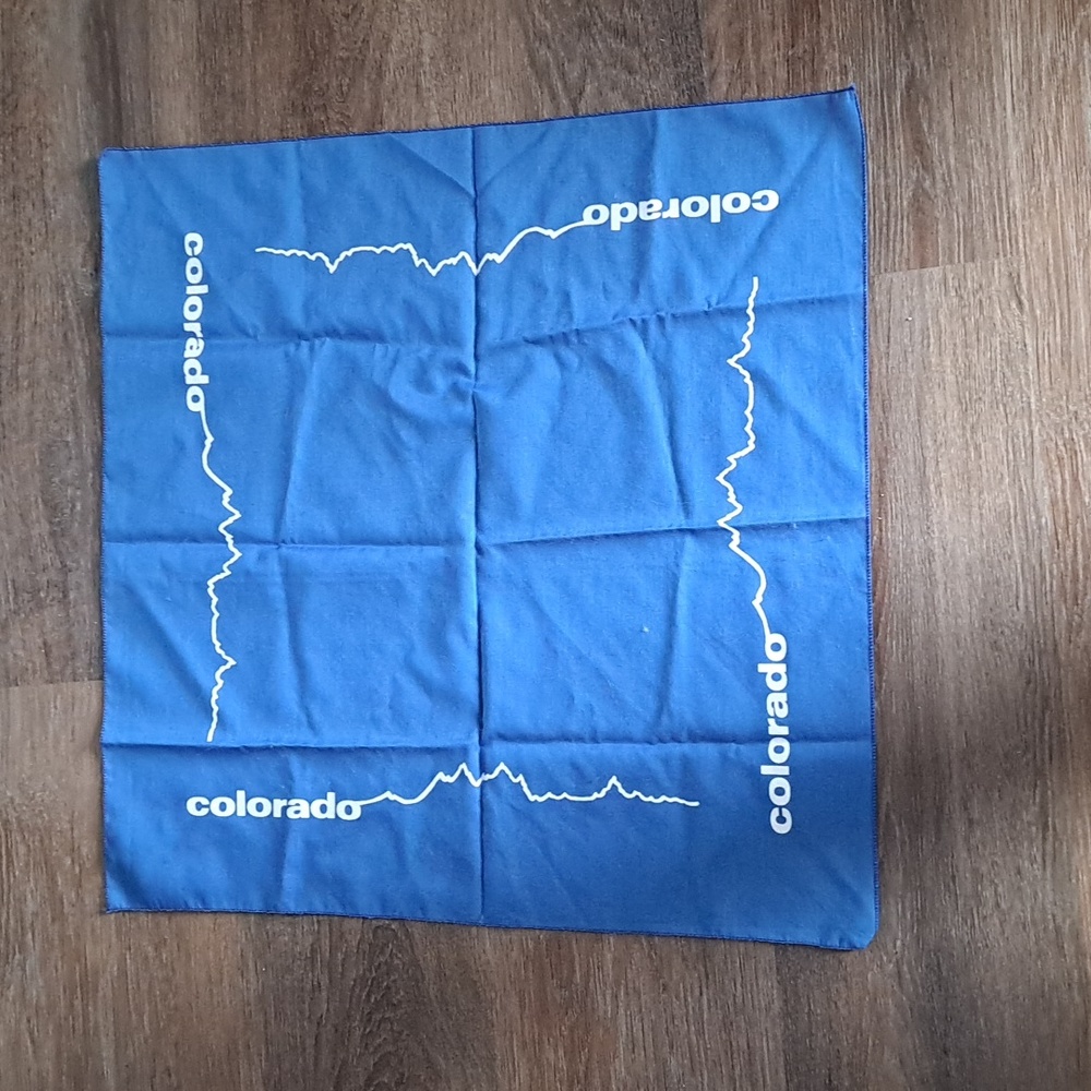 Vintage Blue and White Colorado Bandana